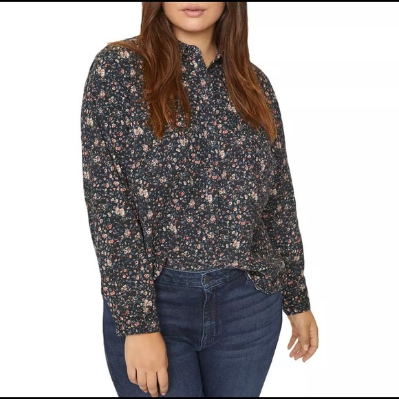 Sanctuary Womens Black Floral Button Front Blouse Shirt Sz:Small - Picture 3 of 3